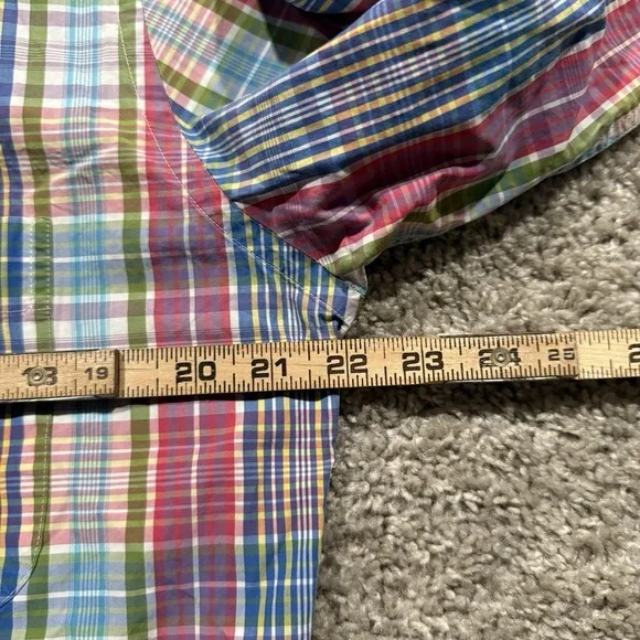 Peter Millar Plaid Button Up Long Sleeve Shirt Men's SZ M Multicolor 100% Cotton - Picture 8 of 9